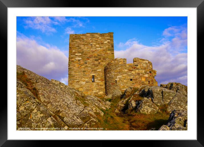 Carrickabraghy Castle, O`Doherty Framed Mounted Print by kenneth Dougherty
