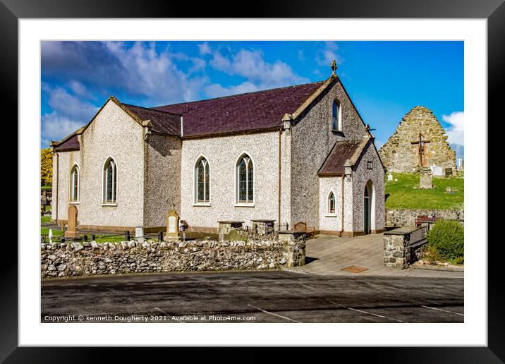 St Adin`s church Framed Mounted Print by kenneth Dougherty