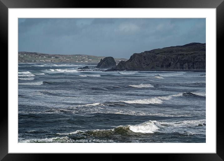 Innishowen Waves Framed Mounted Print by kenneth Dougherty
