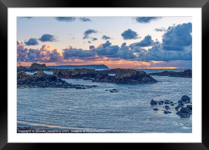 Sunset Framed Mounted Print by kenneth Dougherty