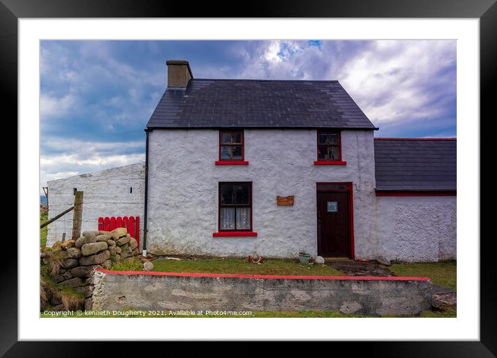 Little house on Tory island. Framed Mounted Print by kenneth Dougherty