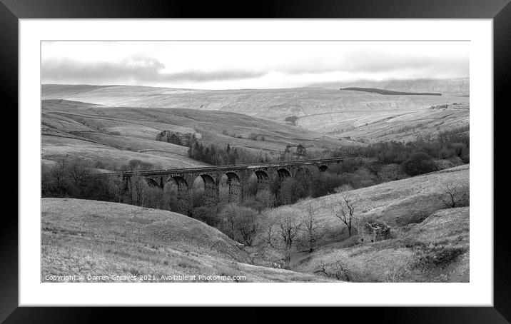 Bent Head Viaduct Yorkshire Dales Framed Mounted Print by Darren Greaves