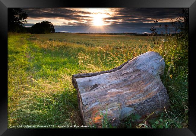 Peterborough Sunset Framed Print by Darren Greaves