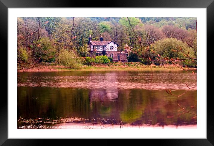 House On the Reservoir Framed Mounted Print by Darren Greaves