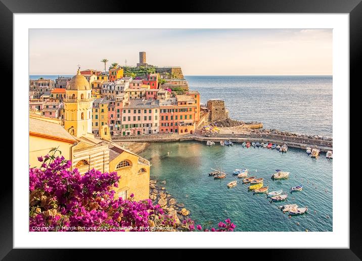 Vernazza Framed Mounted Print by Manjik Pictures