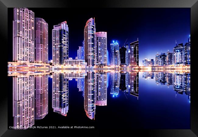 Dubai Marina Framed Print by Manjik Pictures