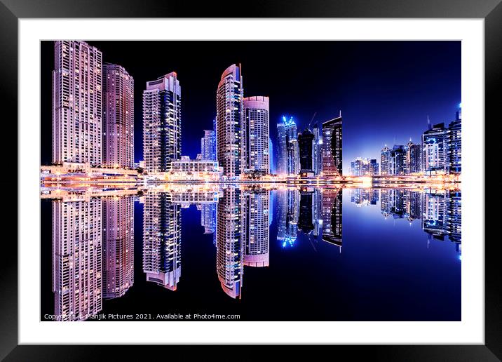 Dubai Marina Framed Mounted Print by Manjik Pictures