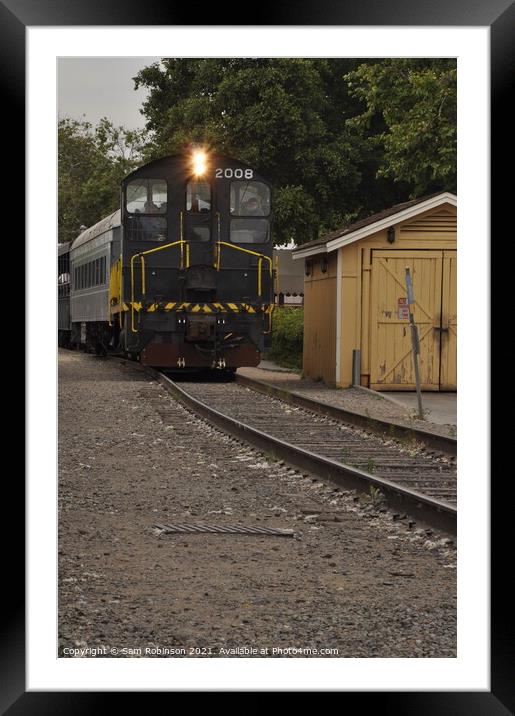 Historic Railroad Train in Sacramento Framed Mounted Print by Sam Robinson