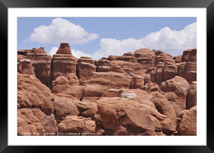 Fiery Furnace Close Up, Arches National Park Framed Mounted Print by Sam Robinson