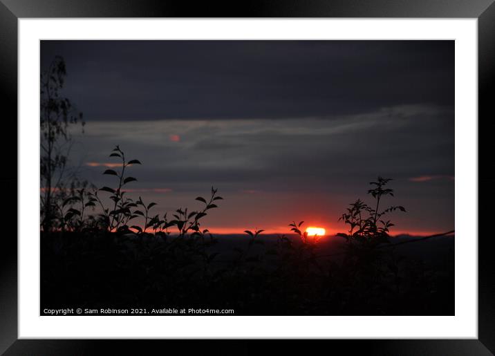 Red Sky Sunset Framed Mounted Print by Sam Robinson