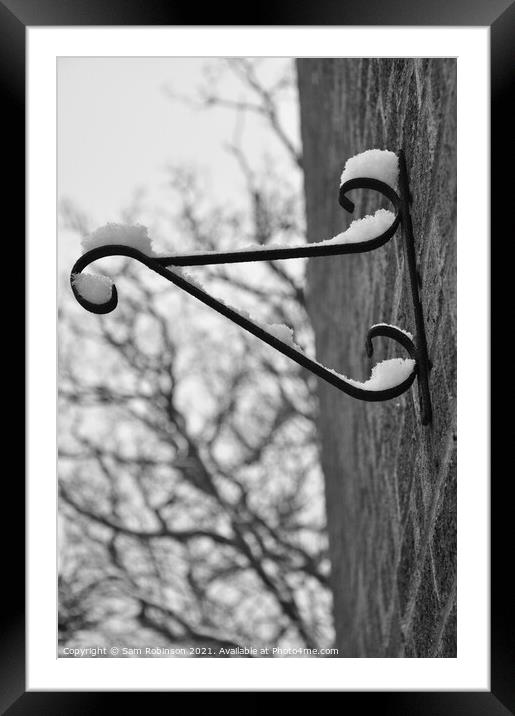 Snow Covered Bracket Framed Mounted Print by Sam Robinson