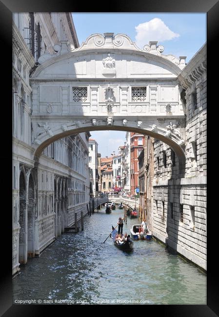 Bridge of Sighs, Venice Framed Print by Sam Robinson