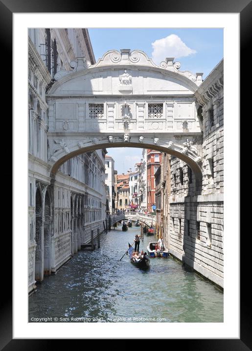 Bridge of Sighs, Venice Framed Mounted Print by Sam Robinson