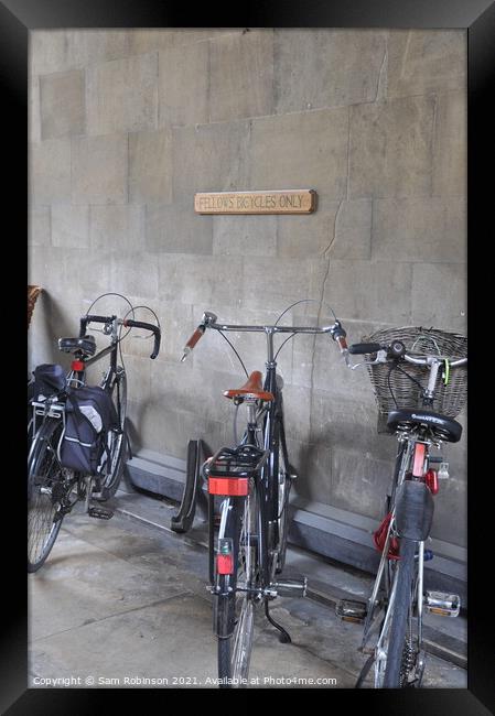 Cambridge University Bicycles Framed Print by Sam Robinson