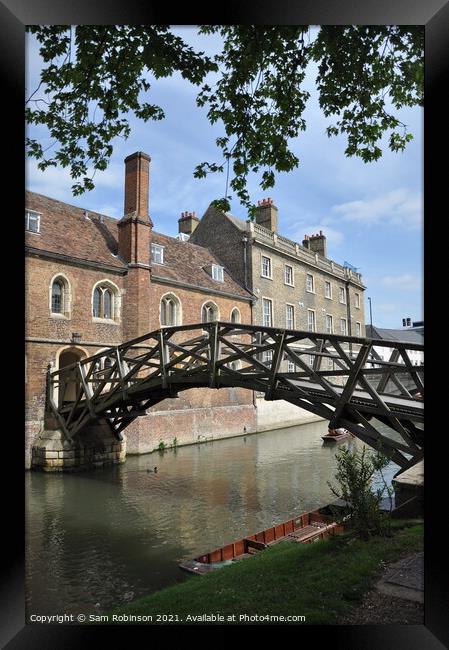The Mathematical Bridge, Cambridge Framed Print by Sam Robinson