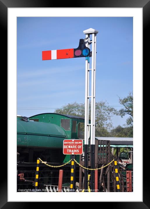 Historic Railway Signal Framed Mounted Print by Sam Robinson