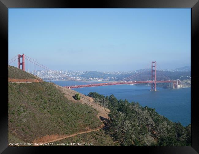 Golden Gate Bridge Framed Print by Sam Robinson