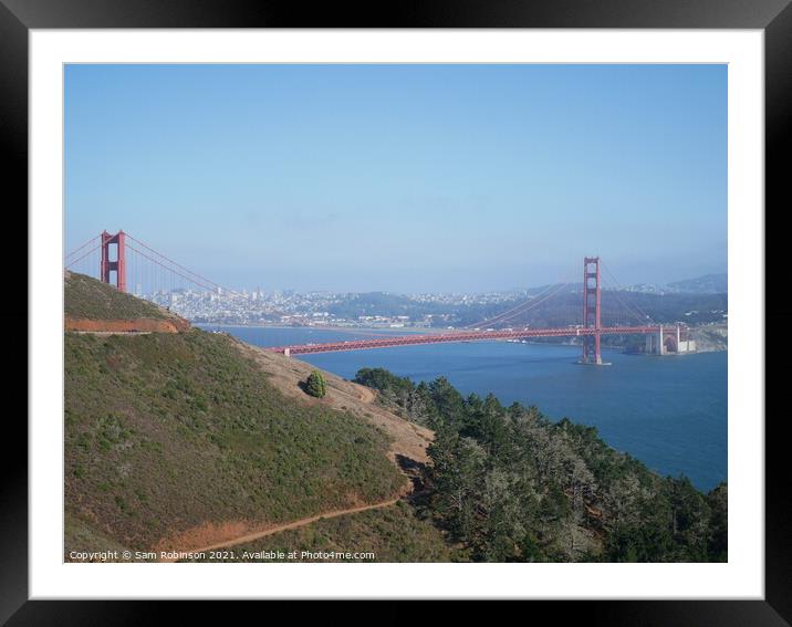 Golden Gate Bridge Framed Mounted Print by Sam Robinson