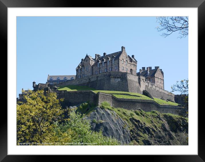 Edinburgh Castle Framed Mounted Print by Sam Robinson