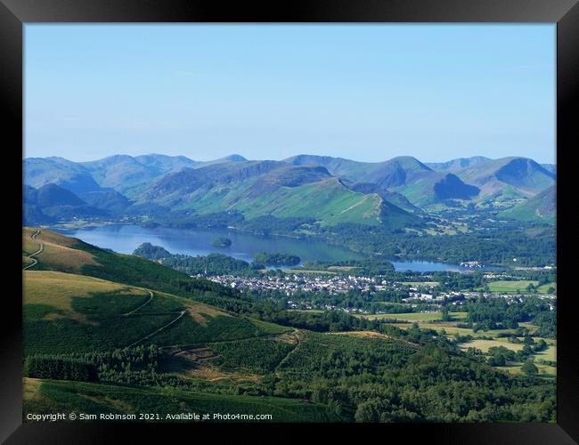 View of Keswick and Derwentwater Framed Print by Sam Robinson