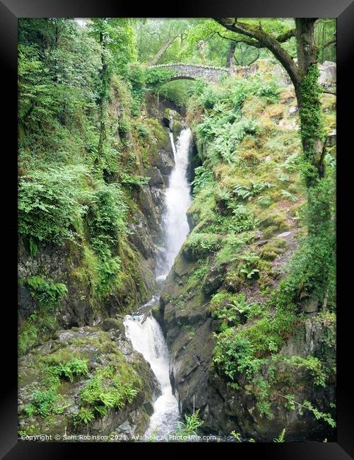 Aira Force Waterfall, UIlswater, Lake District Framed Print by Sam Robinson