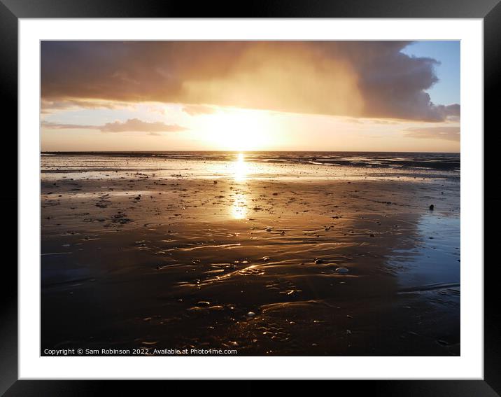 Sunset on the Sand, Hunstanton Framed Mounted Print by Sam Robinson