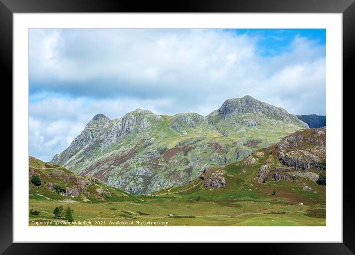 The Langdale Pikes Framed Mounted Print by Glen Wakefield