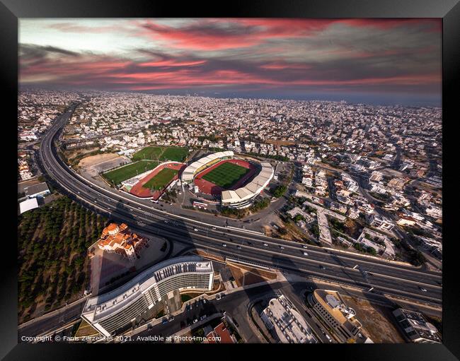Limassol Aerial View Framed Print by Fanis Zerzelides