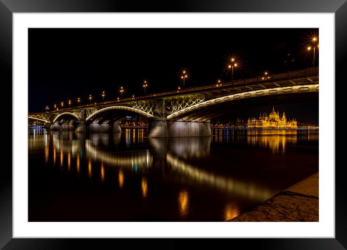 Midnight on the Danube Framed Mounted Print by Rob Moore