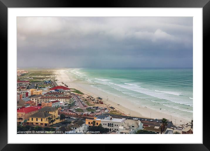 View over Muizenberg Beach  Framed Mounted Print by Adrian Paulsen