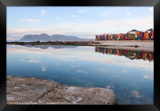 Beach huts in Cape Town Framed Print by Adrian Paulsen