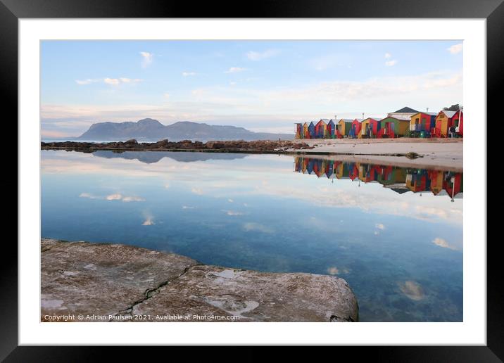 Beach huts in Cape Town Framed Mounted Print by Adrian Paulsen