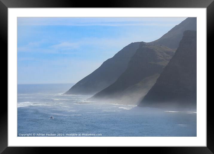 Mountain Cliffs at Hout Bay  Framed Mounted Print by Adrian Paulsen