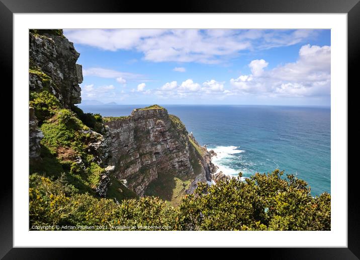 Cliffs of Cape Point  Framed Mounted Print by Adrian Paulsen