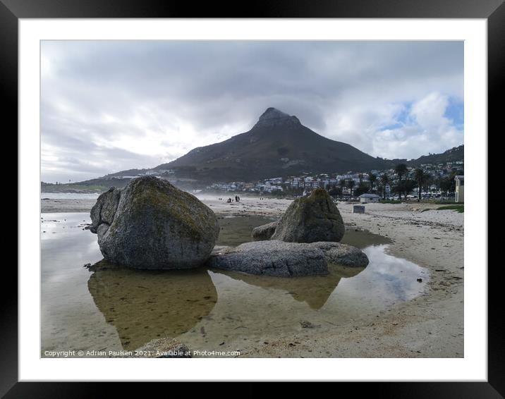Camps Bay beach Framed Mounted Print by Adrian Paulsen