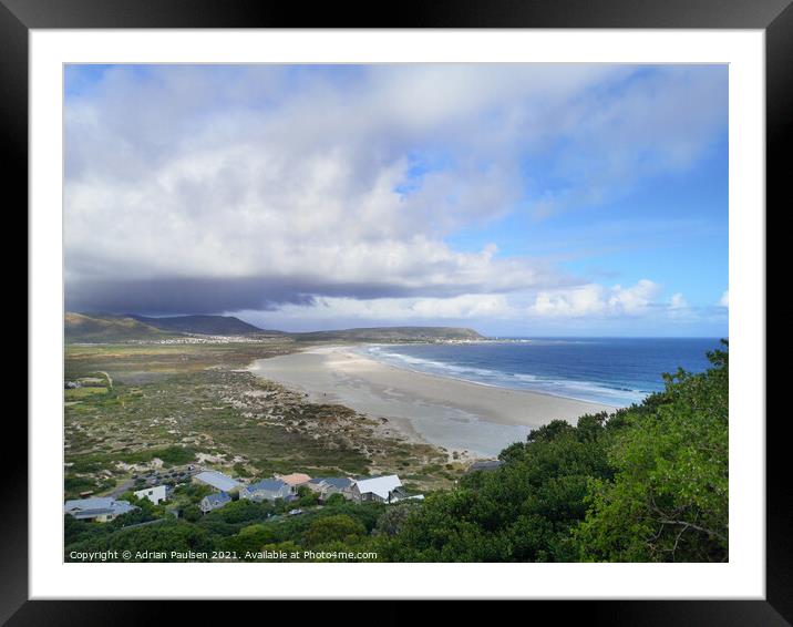View of Noordhoek Beach Framed Mounted Print by Adrian Paulsen