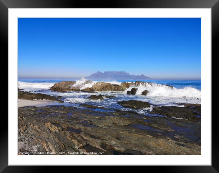 Table Mountain Framed Mounted Print by Adrian Paulsen
