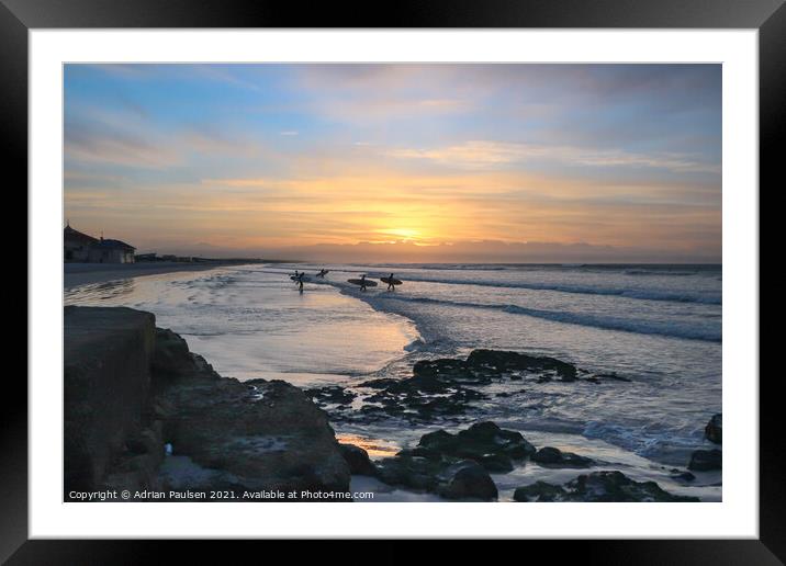 Sunrise at Surfers Corner in Cape Town  Framed Mounted Print by Adrian Paulsen