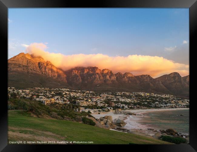 Camps Bay Beach Framed Print by Adrian Paulsen