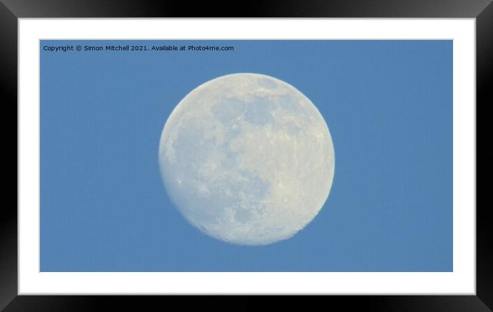 Moon Framed Mounted Print by Simon Mitchell