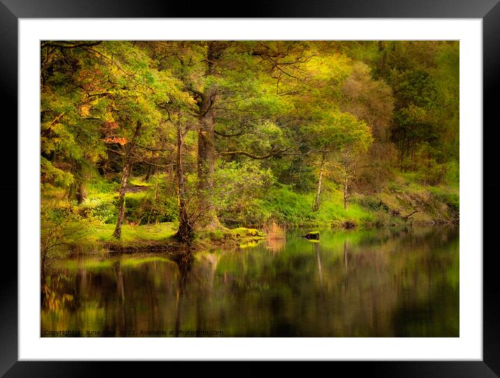 Lake District Waterscape Framed Mounted Print by June Ross