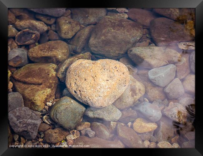 Heart of Stone Framed Print by June Ross