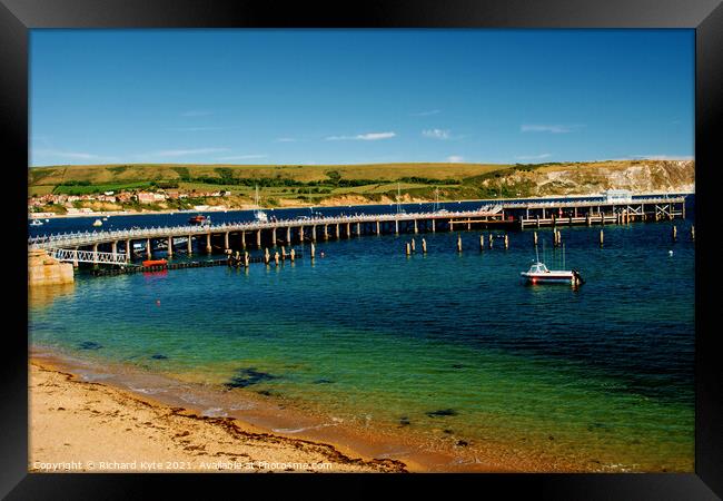 Swanage Pier, Dorset, England Framed Print by Richard J. Kyte