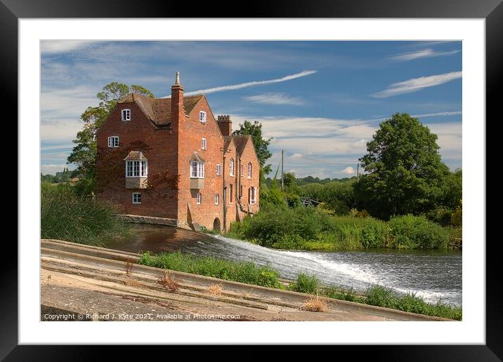 Cropthorne Mill, Worcestershire Framed Mounted Print by Richard J. Kyte