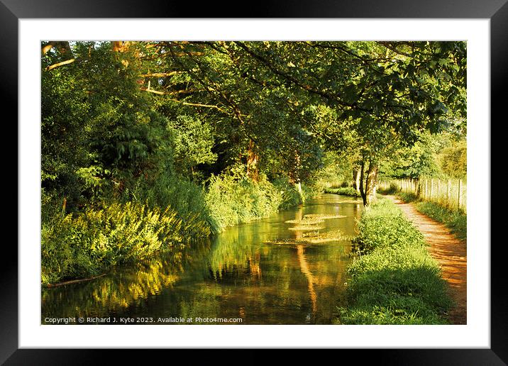 River Windrush, Bourton-on-the-Water, Gloucestershire Framed Mounted Print by Richard J. Kyte