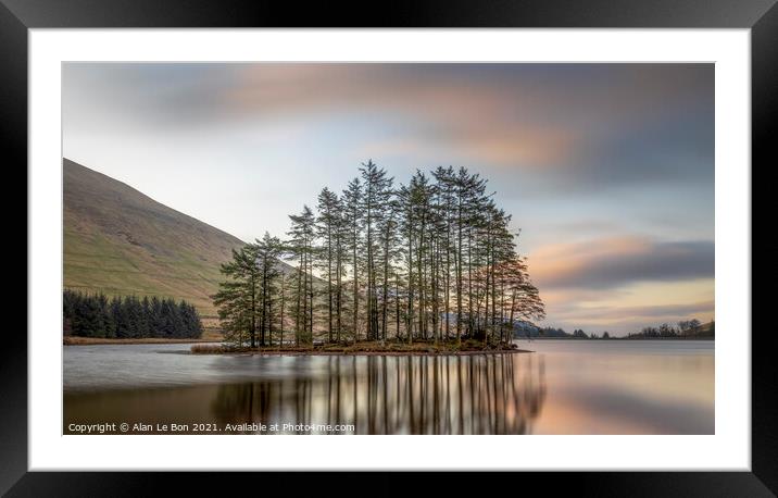 Serenity of Brecon Reservoir Framed Mounted Print by Alan Le Bon