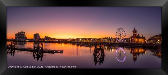 Majestic Cardiff Bay Sunset Framed Print by Alan Le Bon