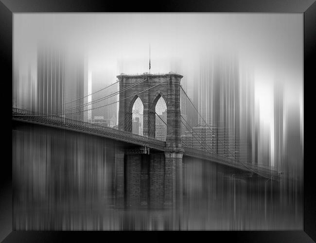 The Brooklyn Bridge Framed Print by Alan Le Bon