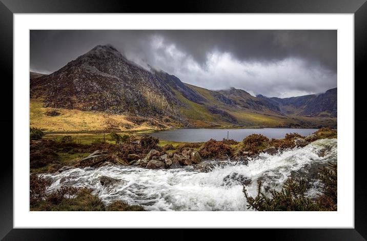 Tryfan and Llyn Ogwen after the Storm Framed Mounted Print by Alan Le Bon