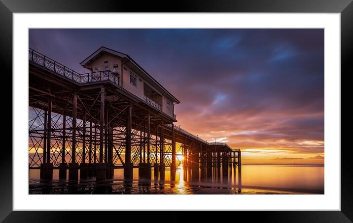 Captivating Sunrise at Penarth Pier Framed Mounted Print by Alan Le Bon